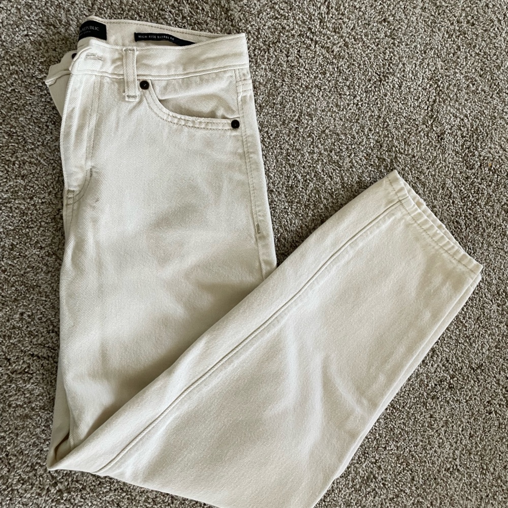 Banana Republic | High Rise Barrel Fit Jeans, Size 25
